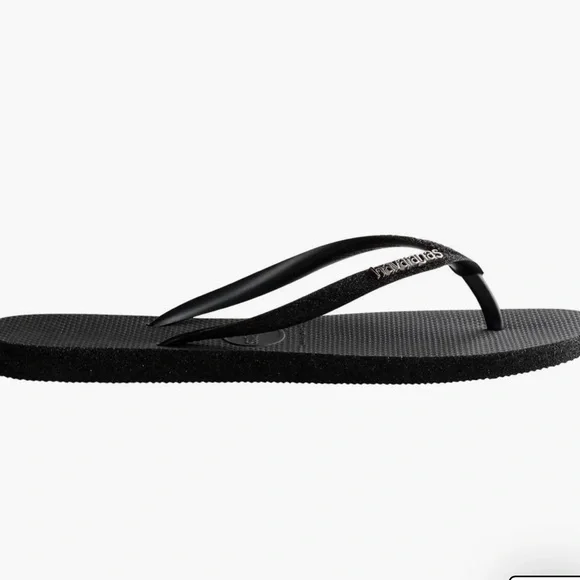 Havianas Slim Sparkle Flip Flop Black Size 6 (Women) - Picture 5 of 6
